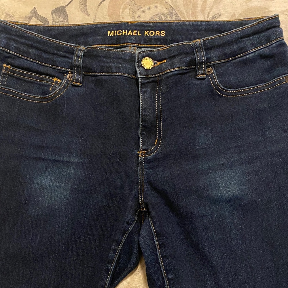 Michael Kors Women's High Rise Dark Blue Jeans